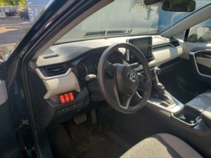 2020 Toyota RAV4 Overland interior with lighting switch panel