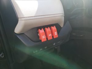 2020 Toyota RAV4 Overland interior with lighting switch panel