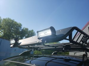 2020 Toyota RAV4 Overland roof rack with custom lights